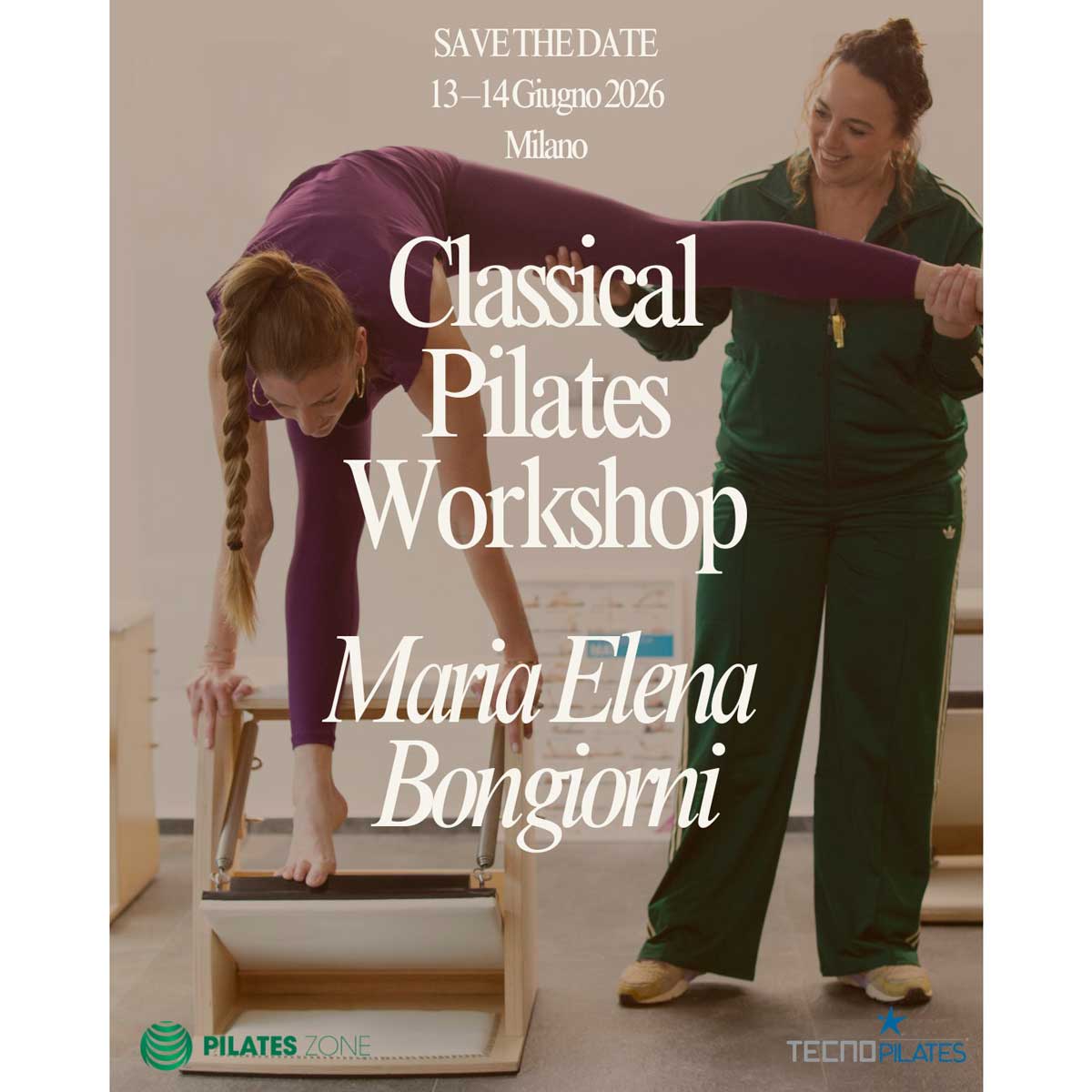Classical Pilates Workshop with Maria Elena Bongiorni - 13/14 ​​June 2026 - Pilates Zone Studio, Milano - Italy