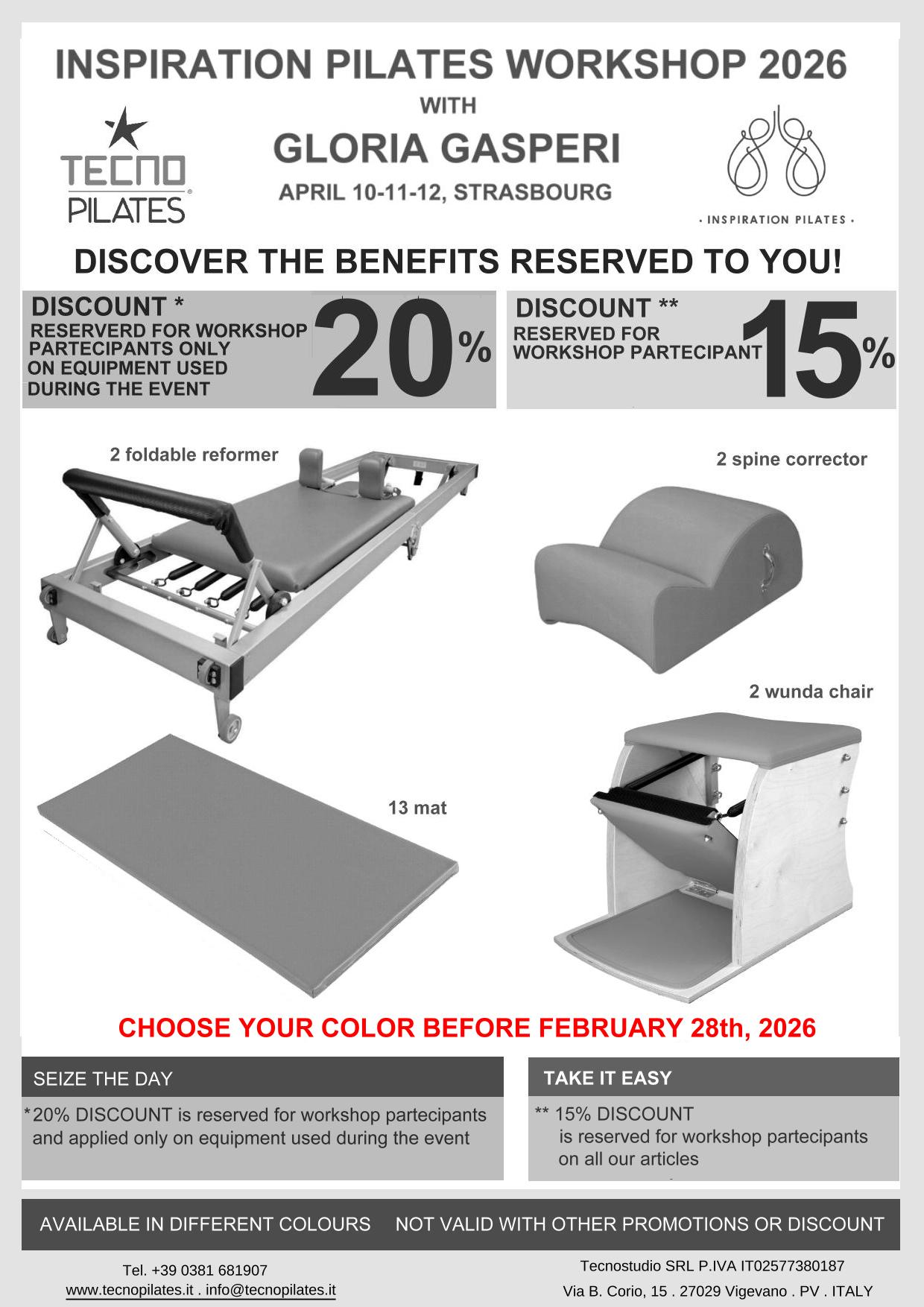 Gloria Gasperi workshop - prezzi promozionali