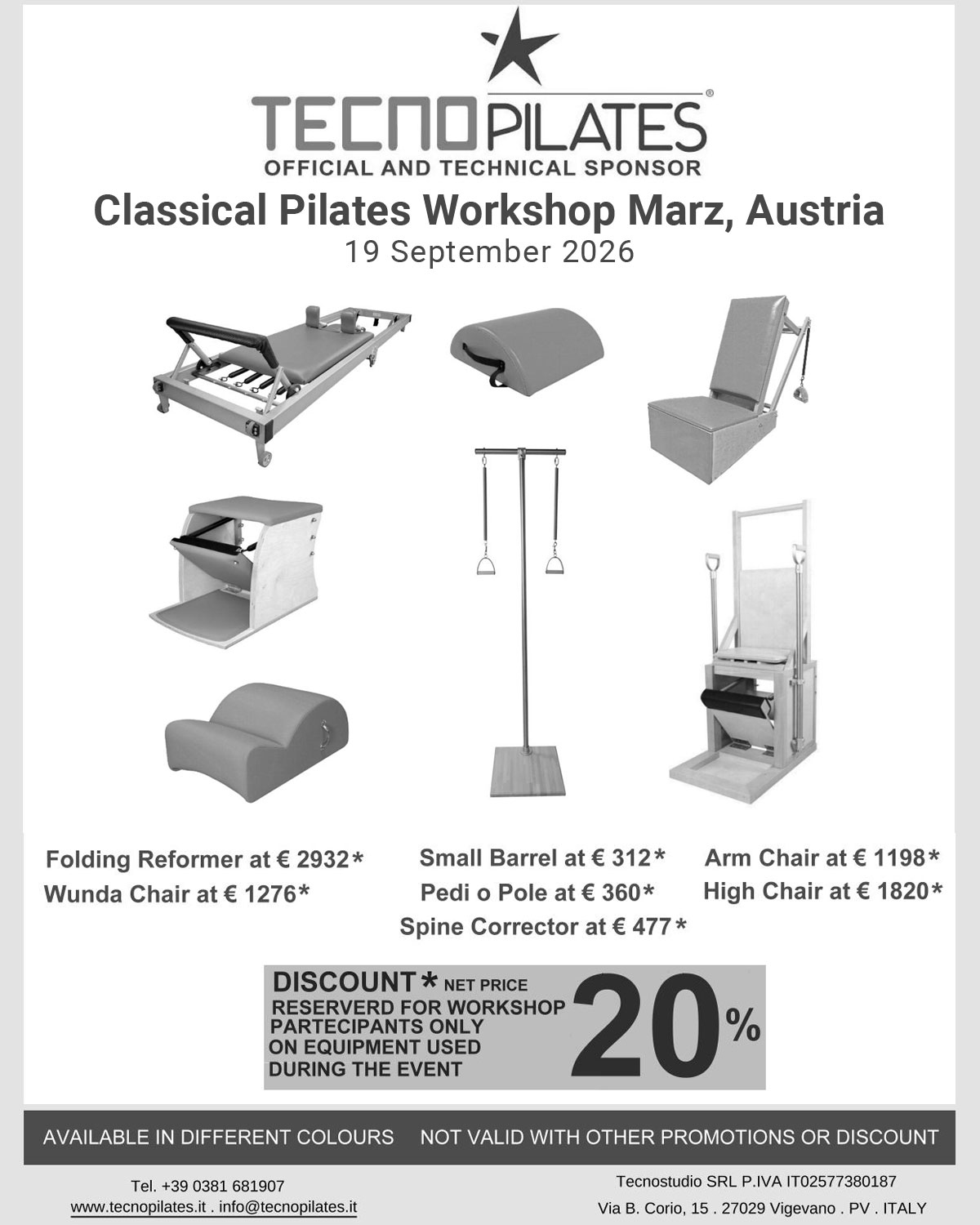 The Pilates Standard - Workshop - Marz, Austria 19 Settembre 2026